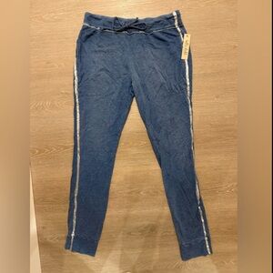 NWT Bella Dahl Tencel Jogger Pants Blue Drawstring Soft Size M